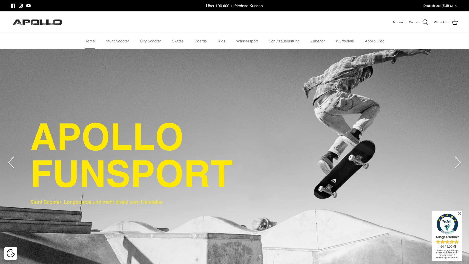 Apollo Funsport - Shopify Schnittstelle