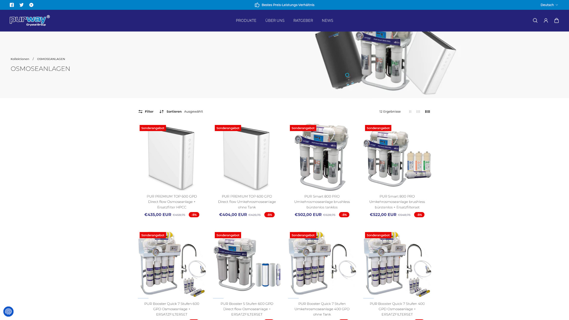 Purway - Shopify Onlineshop & Schnittstelle