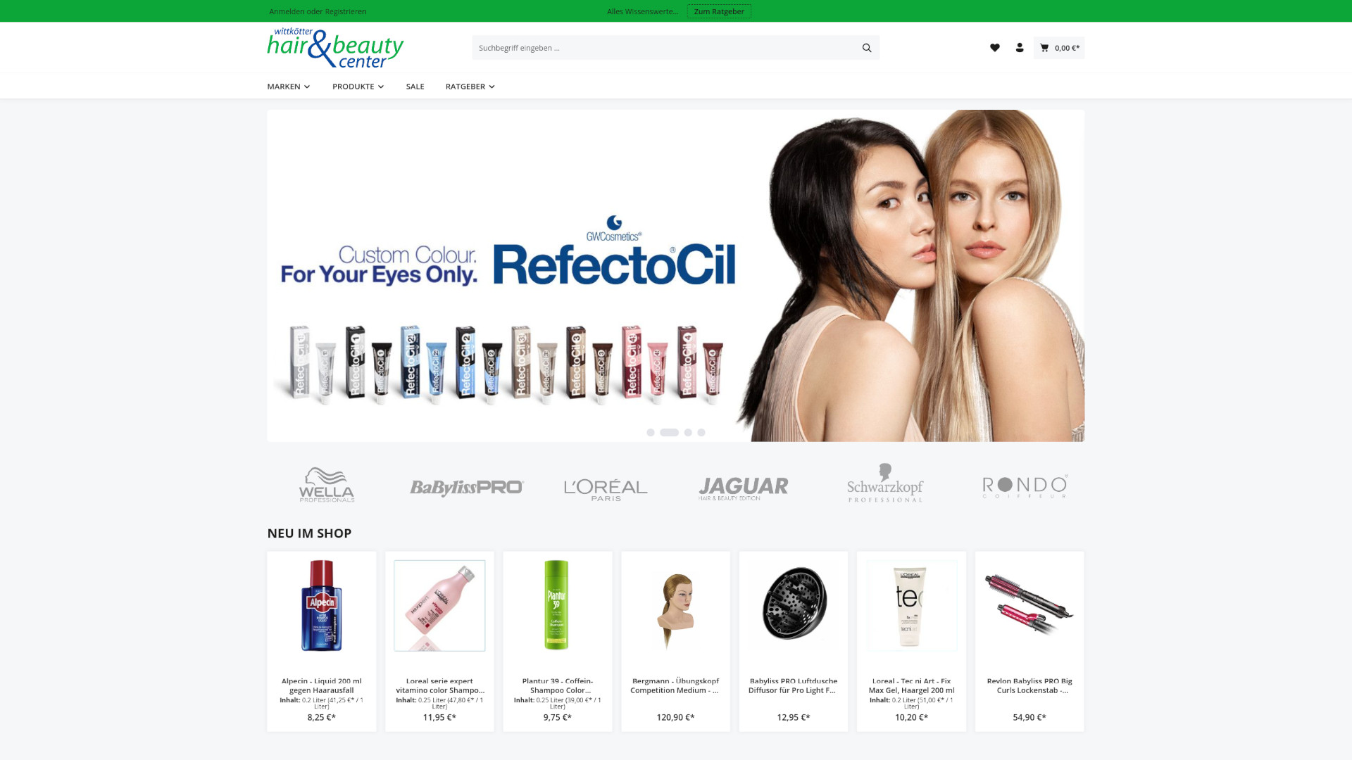 Referenz Shopware 6 - hair&beauty center